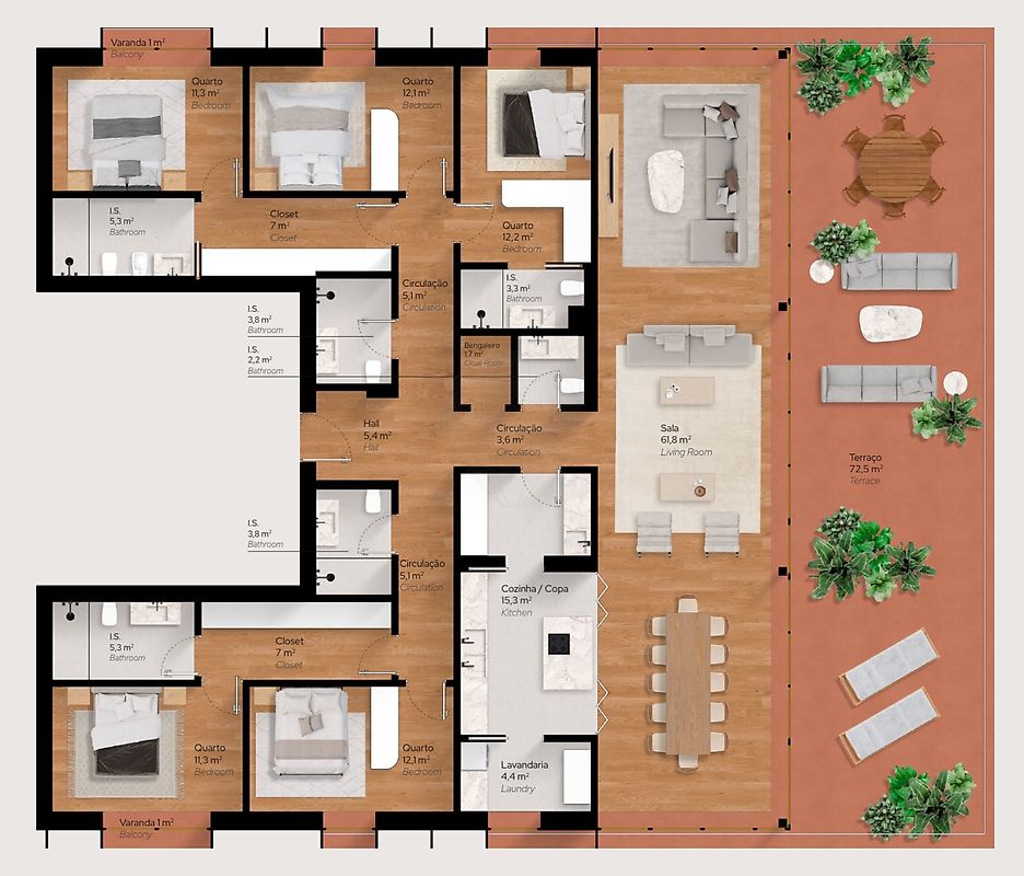 Aveiro, 5 Bedrooms Bedrooms, 0 ,2 BathroomsBathrooms,Apartment,For Sale,0,1199